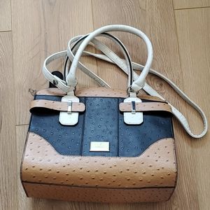 Tan, Black, and White Guess Purse